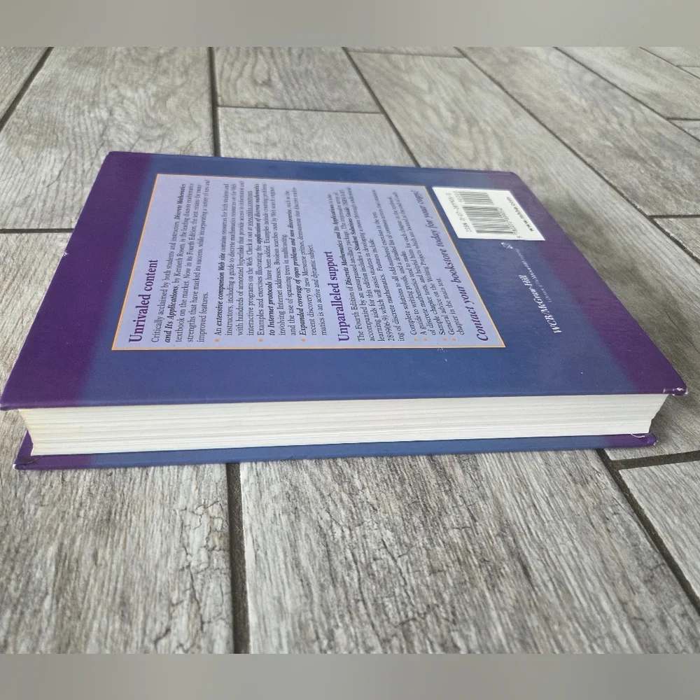 Discrete Mathematics and Its Applications Hardcover By Kenneth H. Rosen 4th Edit